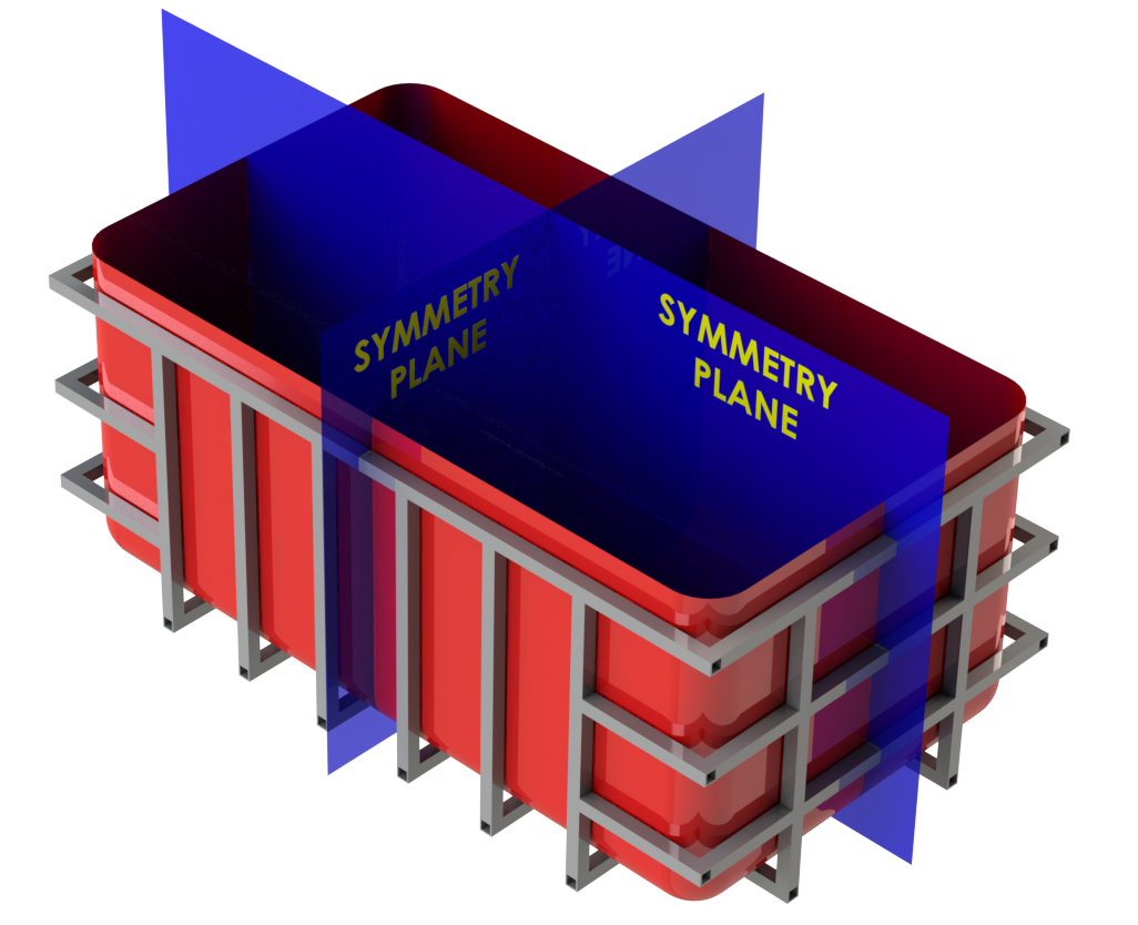 Symmetry Planes: HDPE Tank and Structural Frame