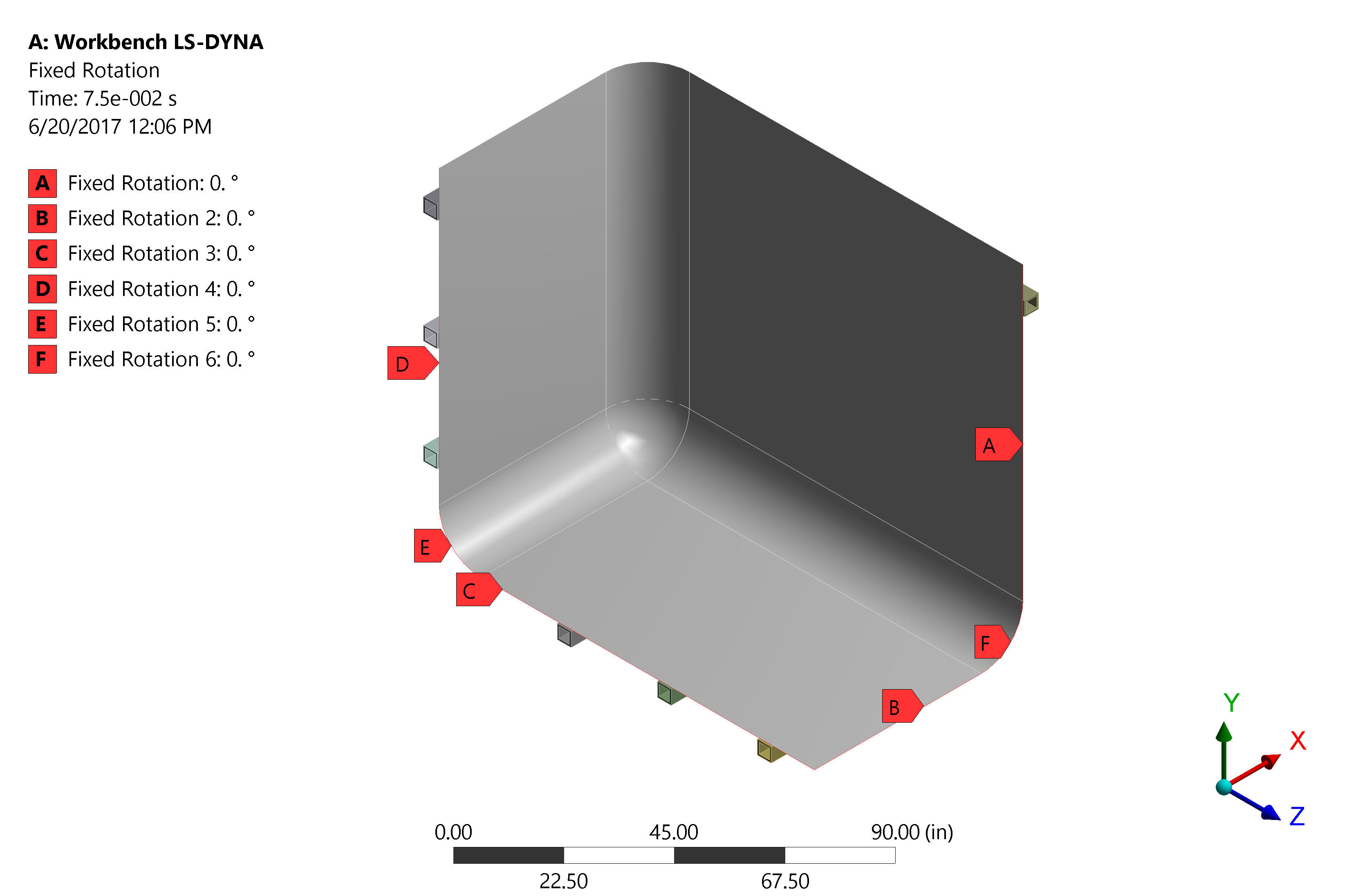 HDPE Tank Lateral Rotation Boundary Conditions